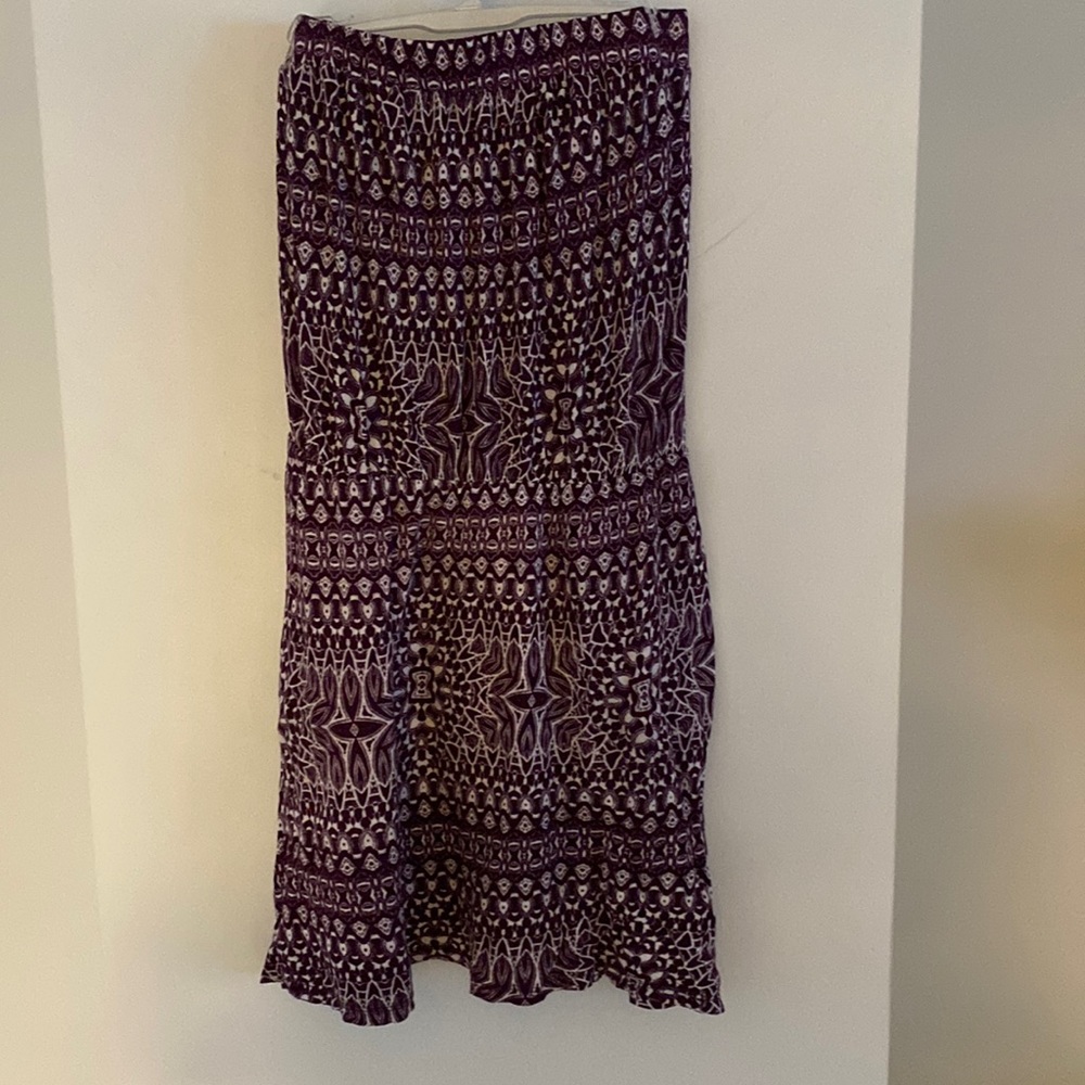 VELVET By Graham and Spencer tube dress strapless sundress purple white M